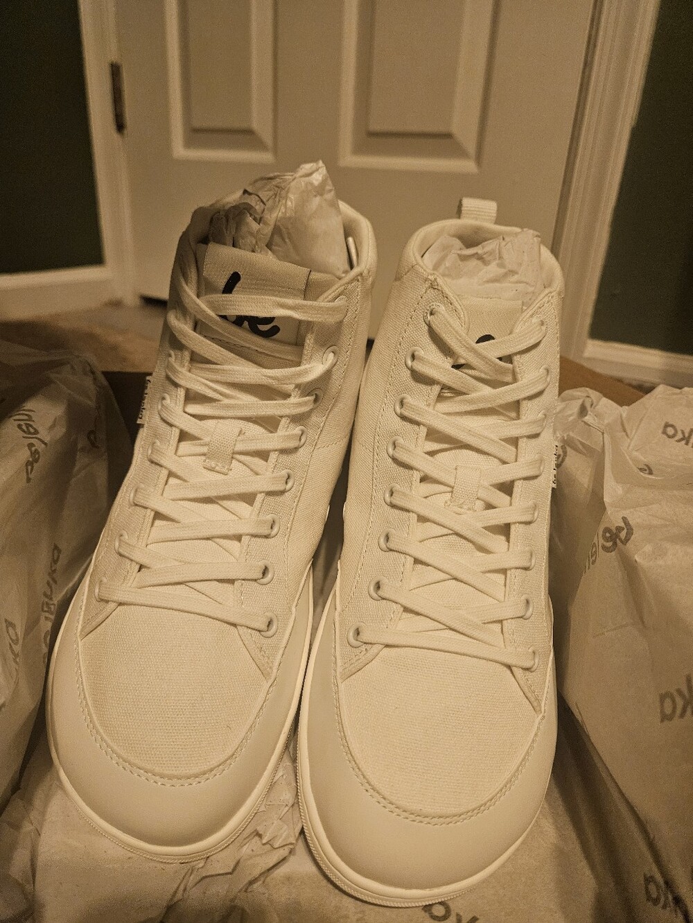 Barefoot White High-Top Sneakers